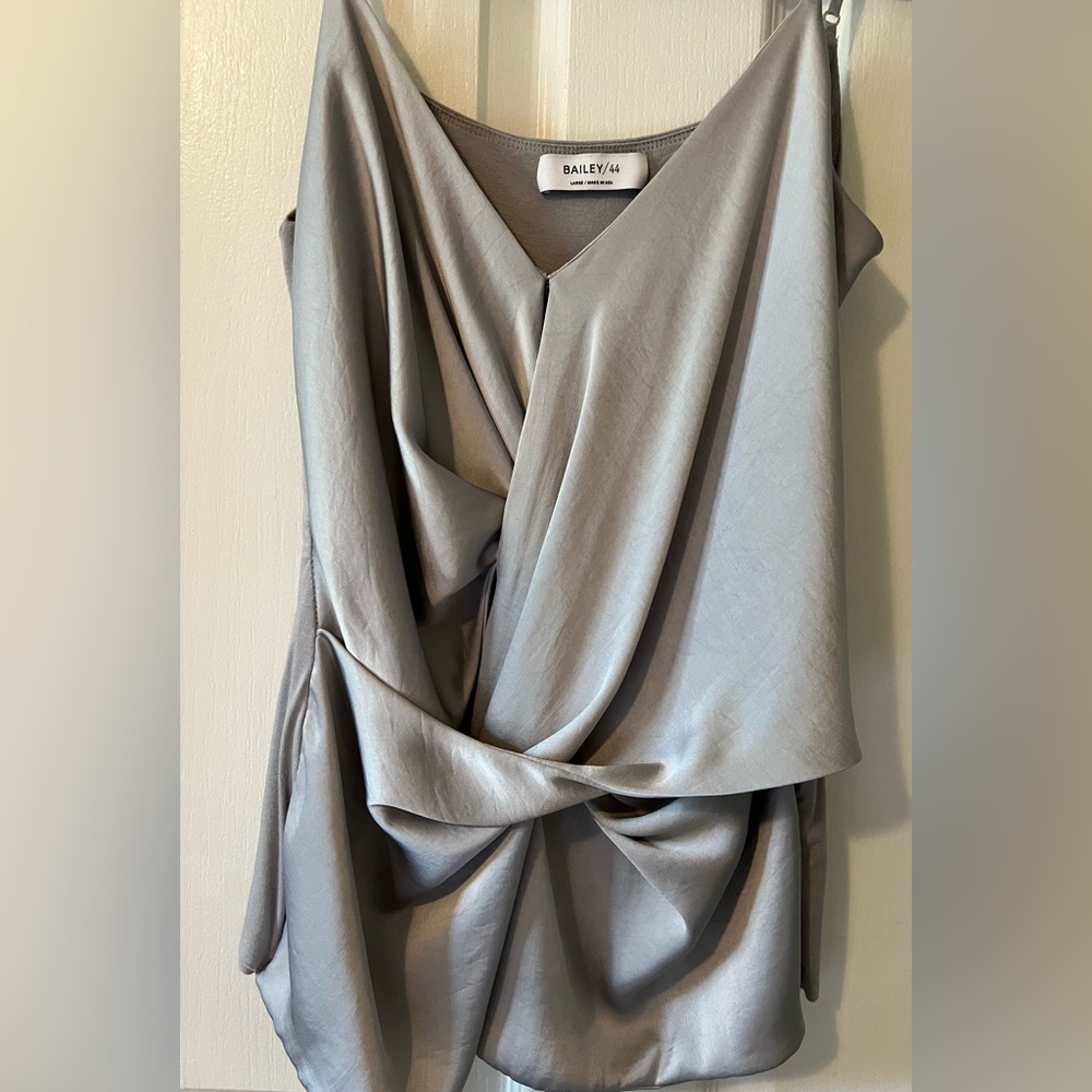 Bailey 44 Gray Draped Women's Top
